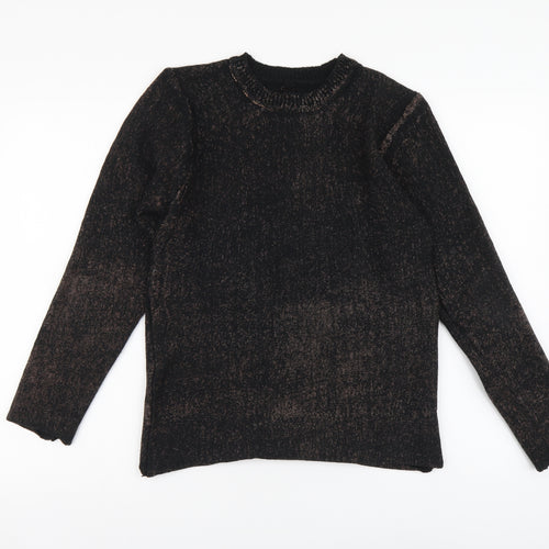 Sweewe Womens Black Round Neck Acrylic Pullover Jumper Size S