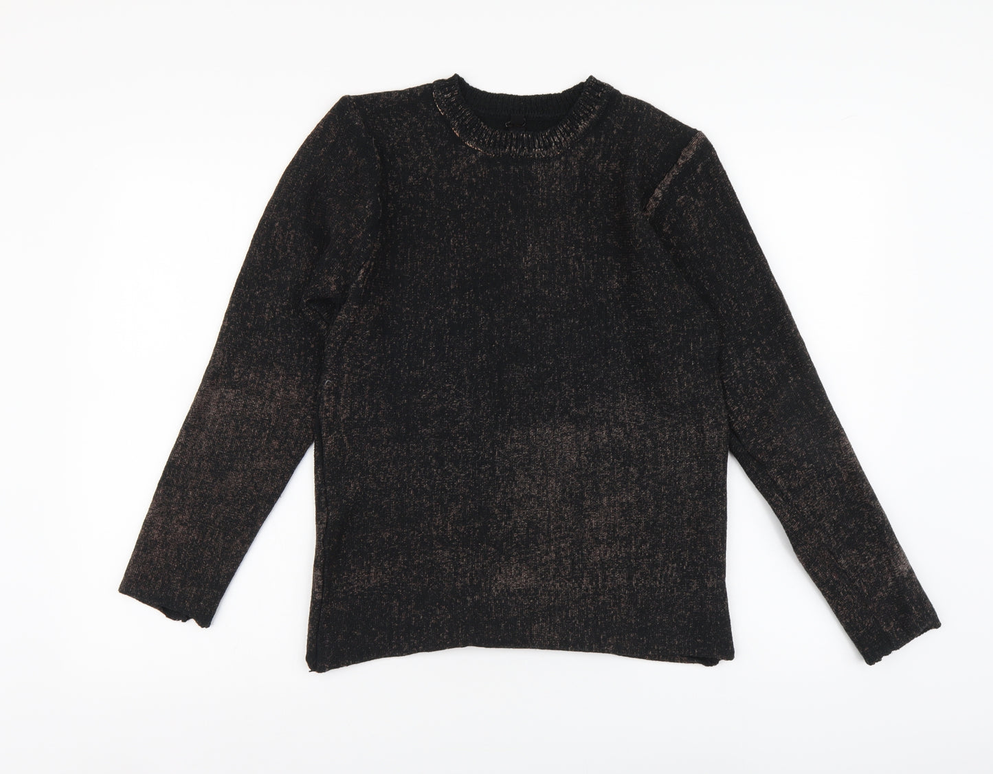 Sweewe Womens Black Round Neck Acrylic Pullover Jumper Size S