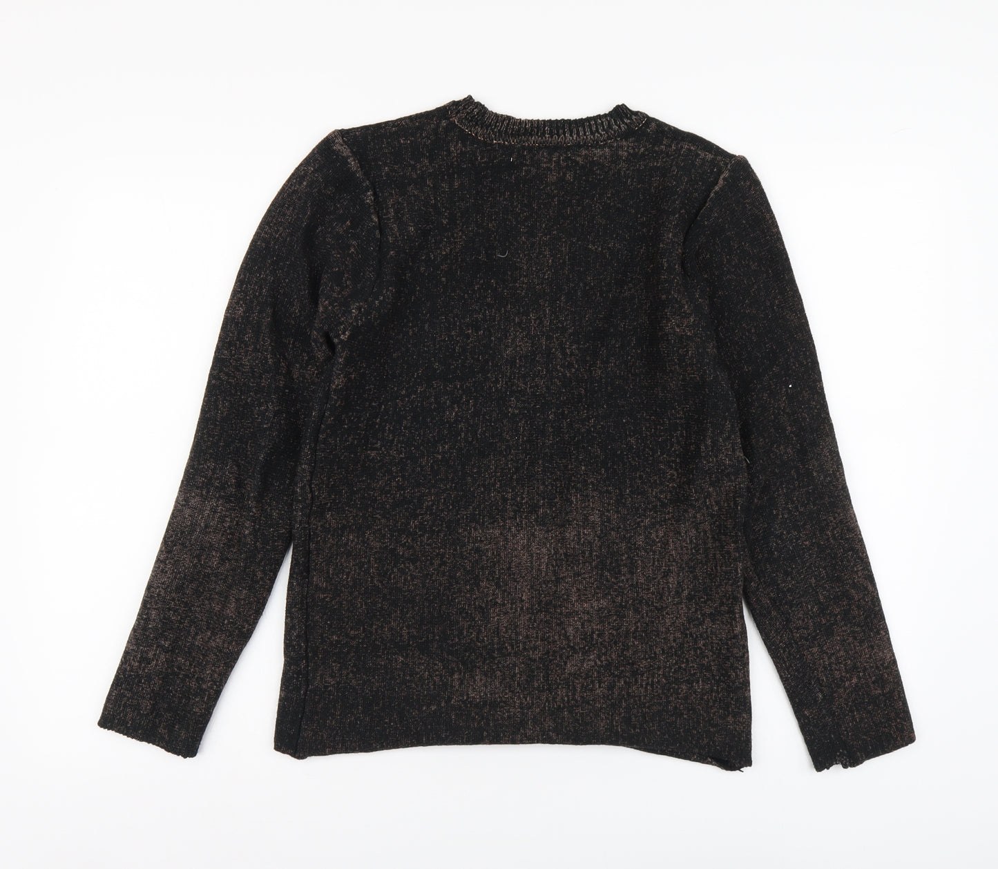 Sweewe Womens Black Round Neck Acrylic Pullover Jumper Size S