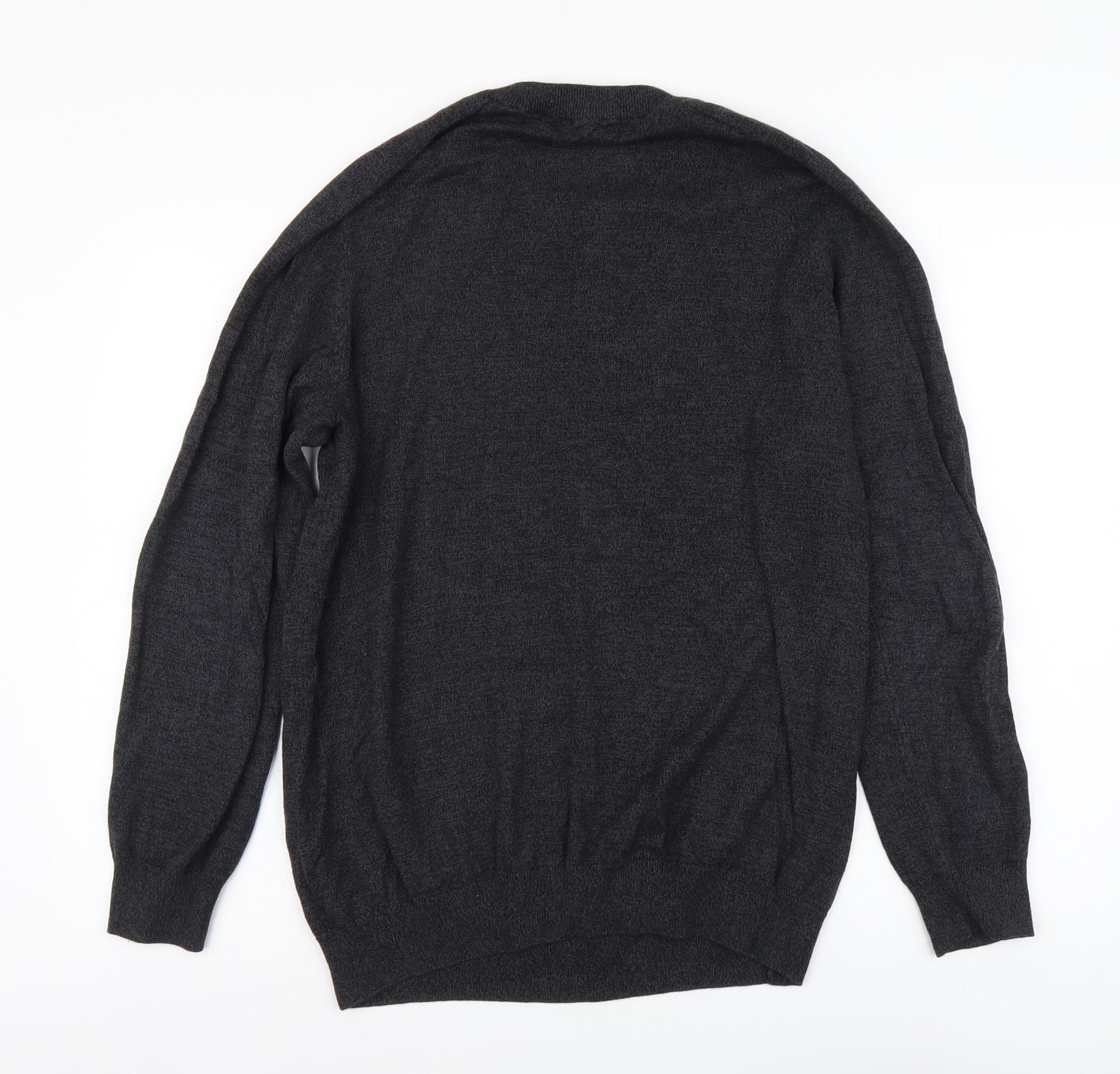 Primark Mens Grey Round Neck Acrylic Pullover Jumper Size L