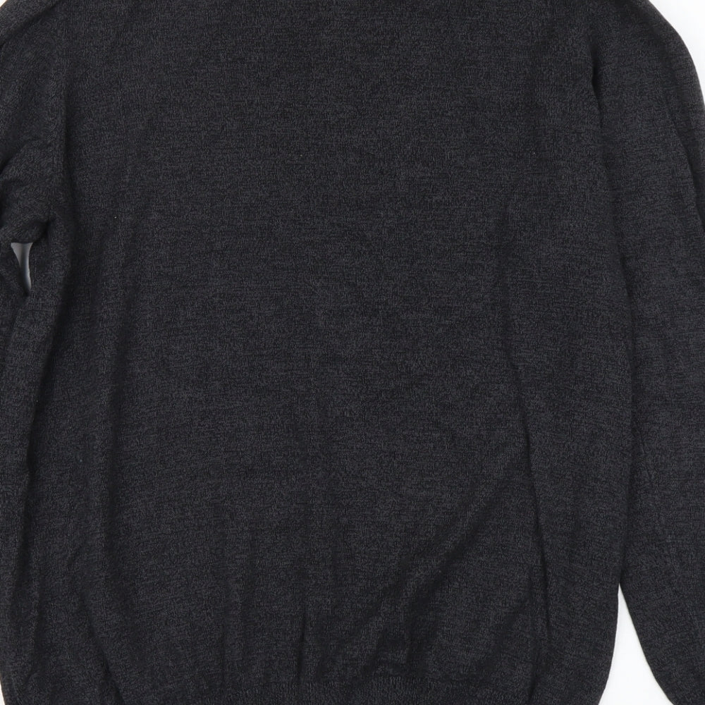 Primark Mens Grey Round Neck Acrylic Pullover Jumper Size L