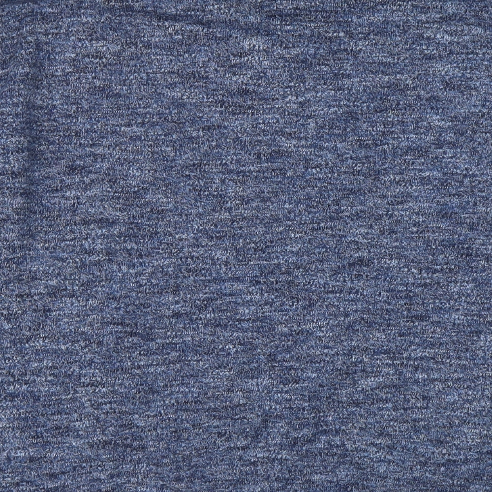 NEXT Mens Blue Round Neck Cotton Henley Jumper Size L