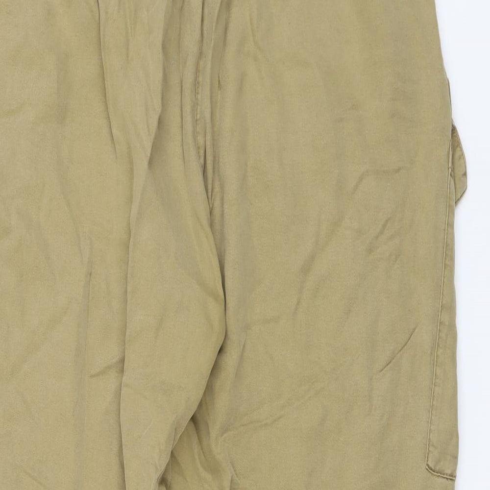 River Island Womens Beige Lyocell Jogger Trousers Size 16 L27 in Regular Button