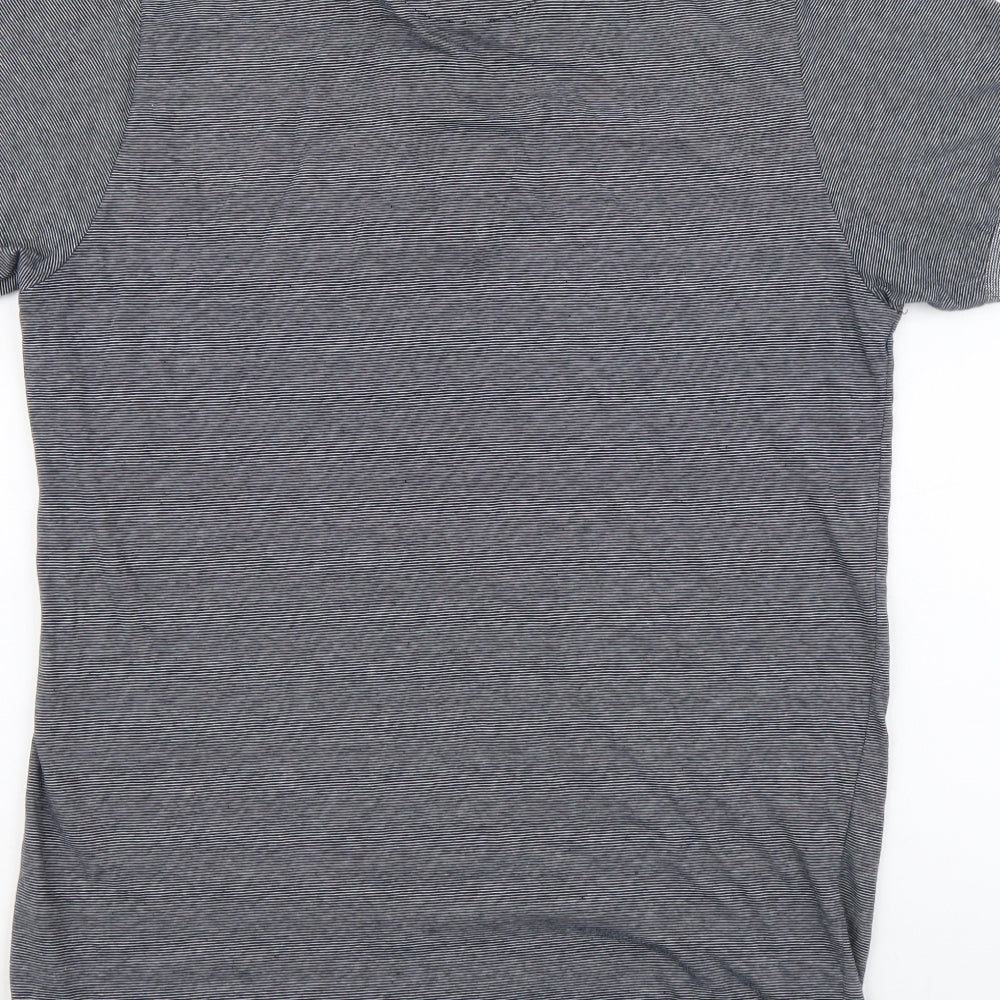 Brave Soul Mens Grey Cotton Polo Size XL Collared Button