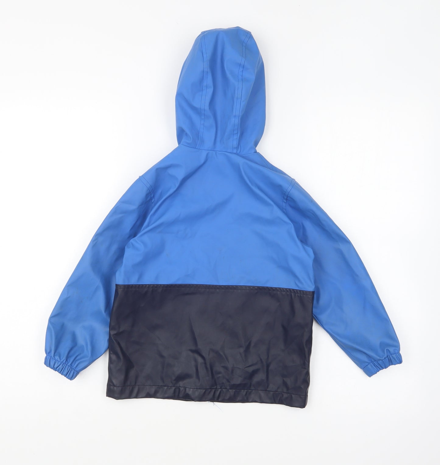 Marks and Spencer Girls Blue Rain Coat Coat Size 4-5 Years Zip