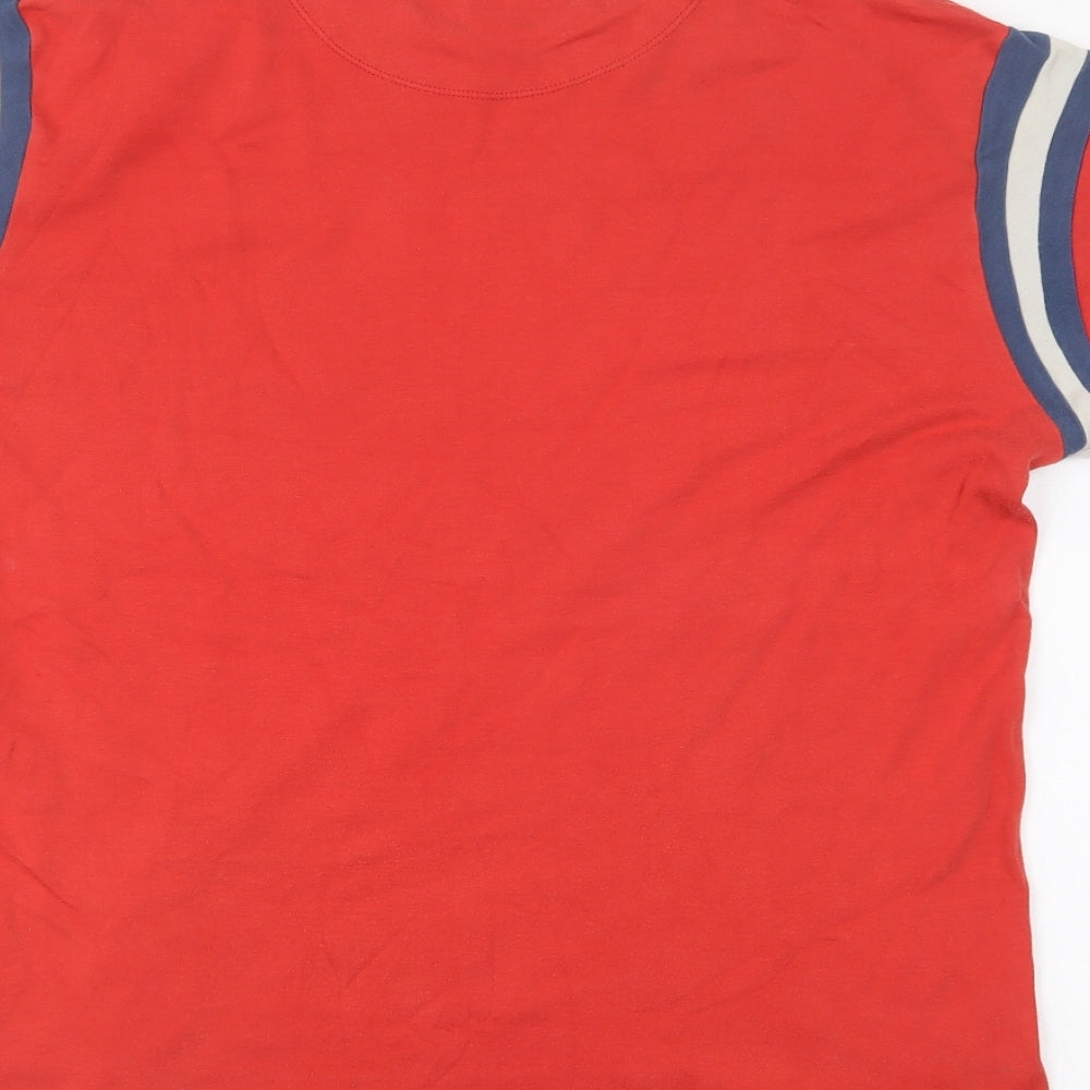 FCUK Mens Red Cotton T-Shirt Size M Round Neck