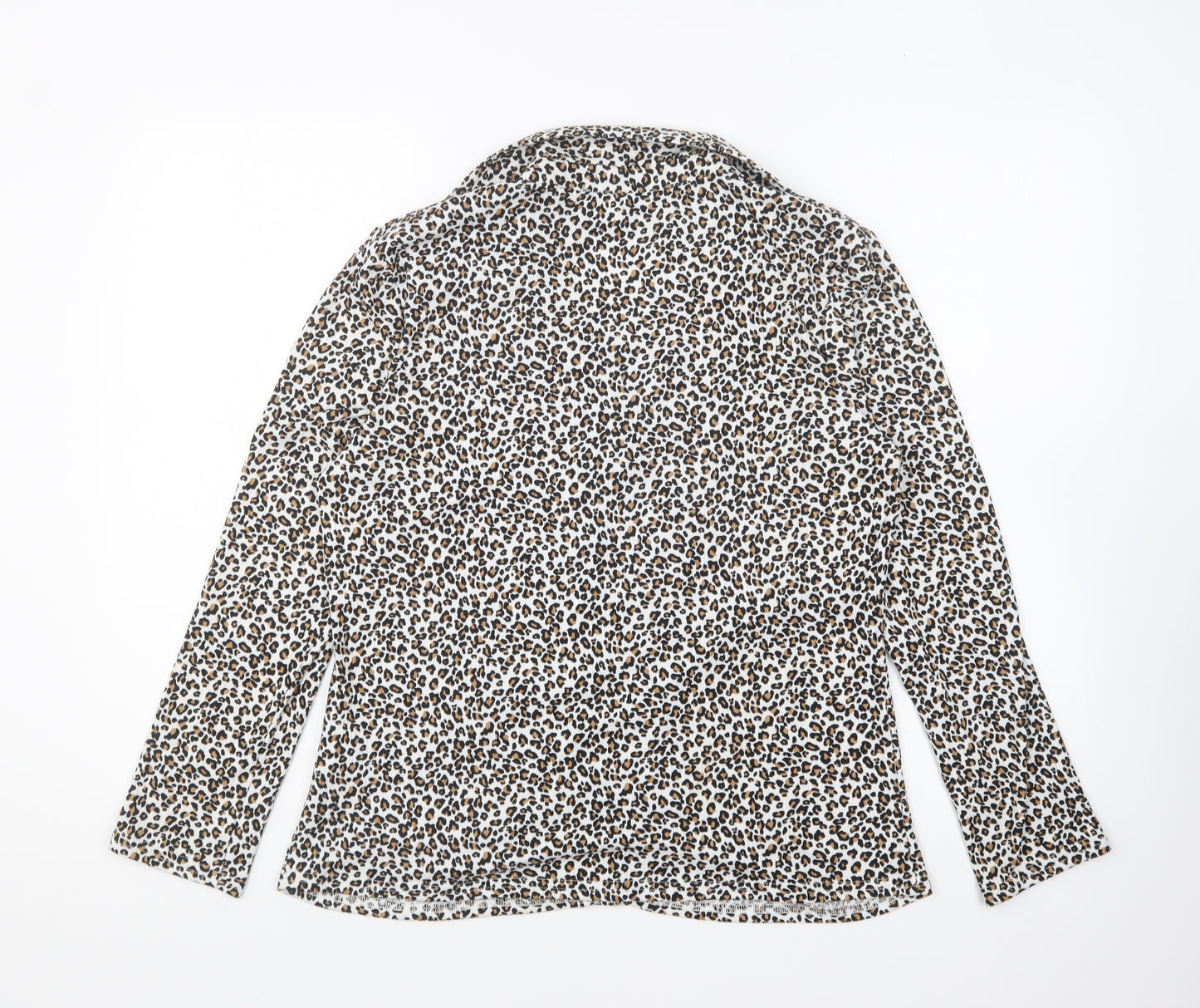 Gerard Womens Multicoloured Animal Print Polyester Basic Button-Up Size 16 Collared - Leopard Print