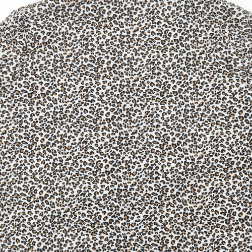 Gerard Womens Multicoloured Animal Print Polyester Basic Button-Up Size 16 Collared - Leopard Print