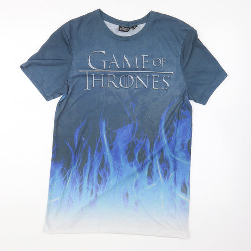 Primark Mens Blue Polyester T-Shirt Size XS Round Neck - Game of Thrones