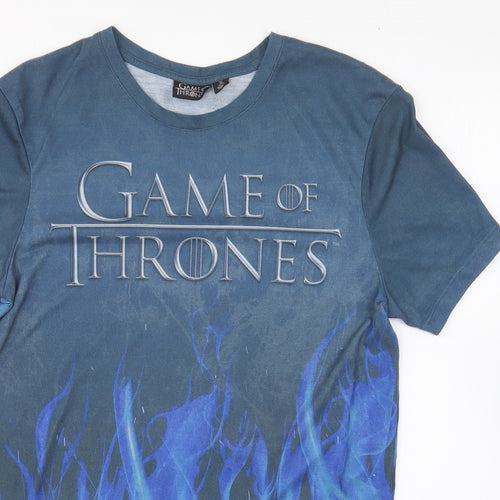 Primark Mens Blue Polyester T-Shirt Size XS Round Neck - Game of Thrones