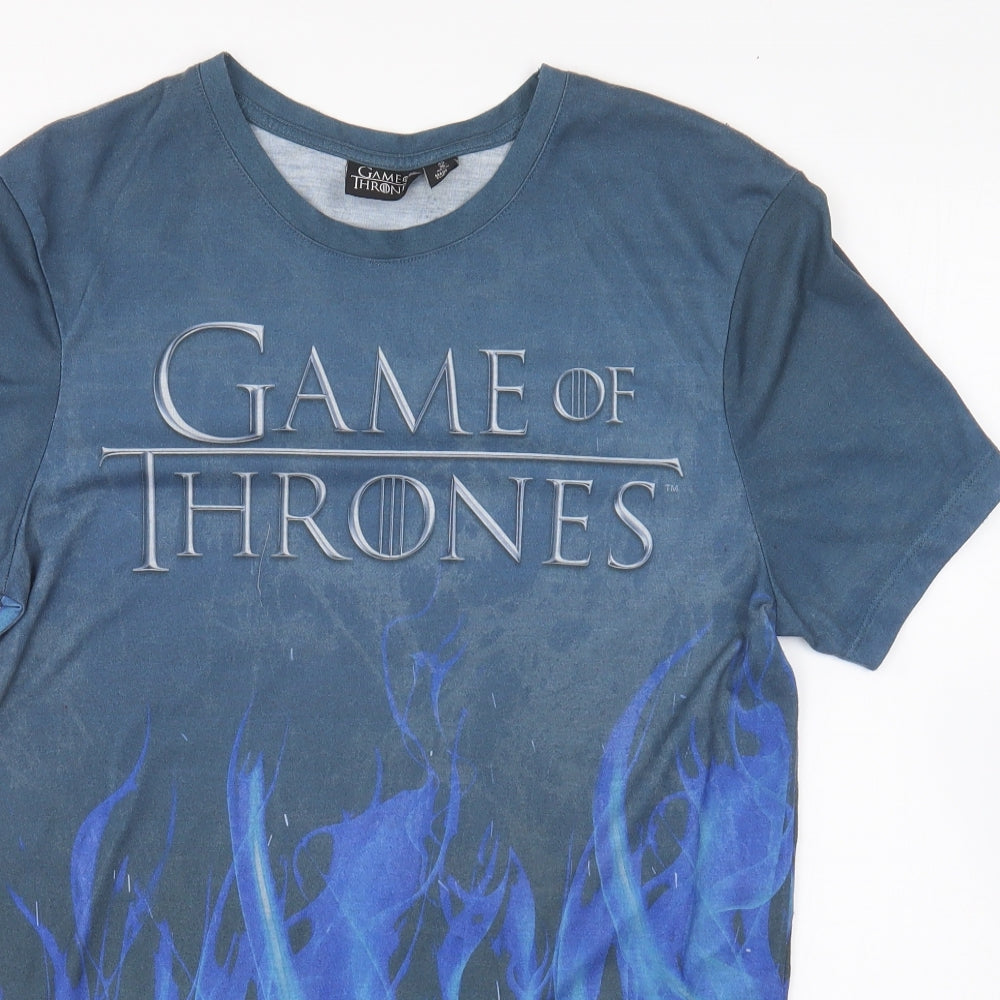 Primark Mens Blue Polyester T-Shirt Size XS Round Neck - Game of Thrones