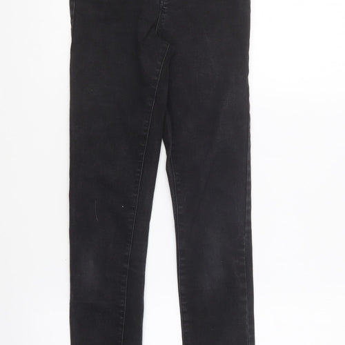 Denim & Co. Womens Black Cotton Skinny Jeans Size 10 L30 in Regular Button