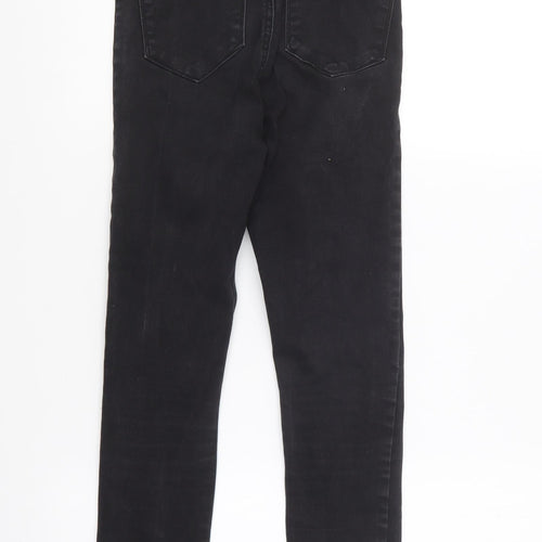 Denim & Co. Womens Black Cotton Skinny Jeans Size 10 L30 in Regular Button