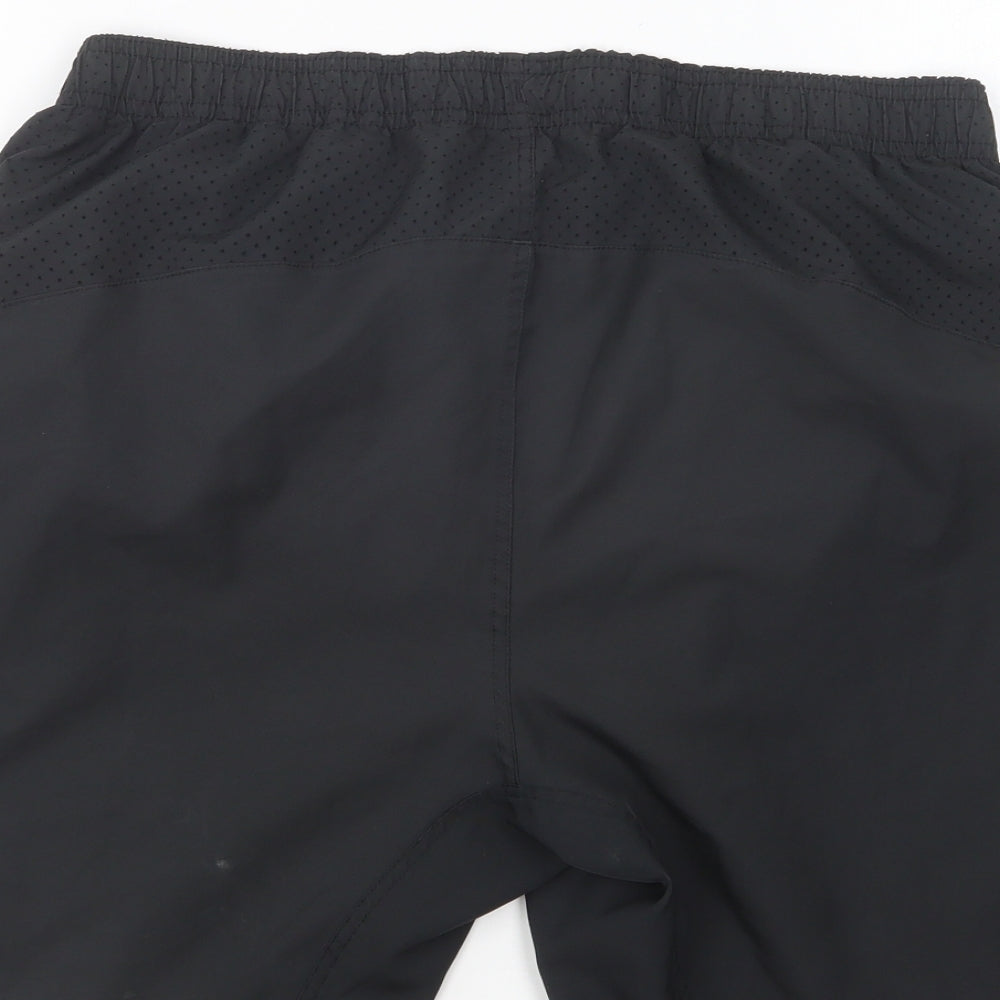 Umbro Mens Black Polyester Sweat Shorts Size M L8 in Regular Drawstring - Celtic Rangers