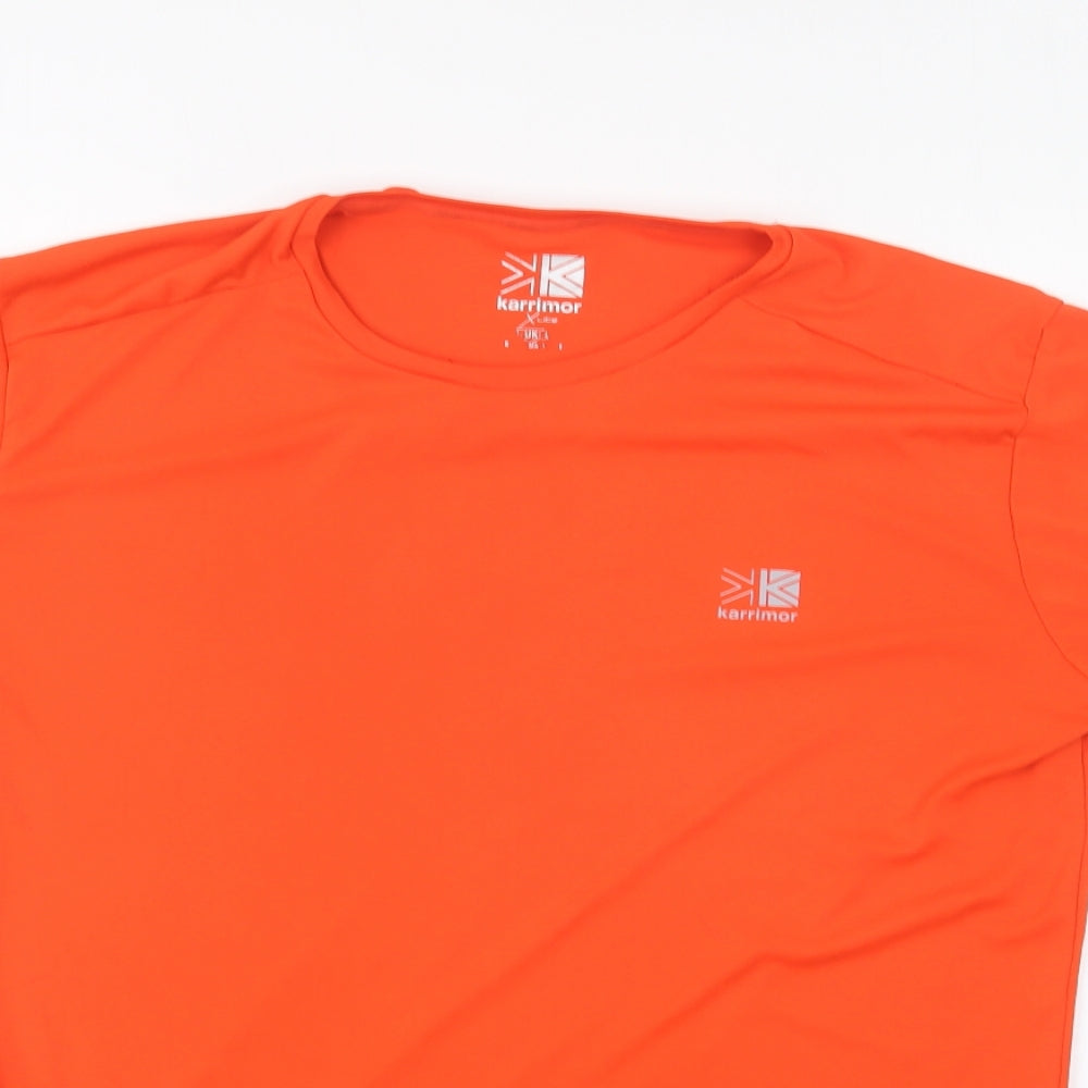 Karrimor Mens Red Polyester Basic T-Shirt Size L Round Neck Pullover