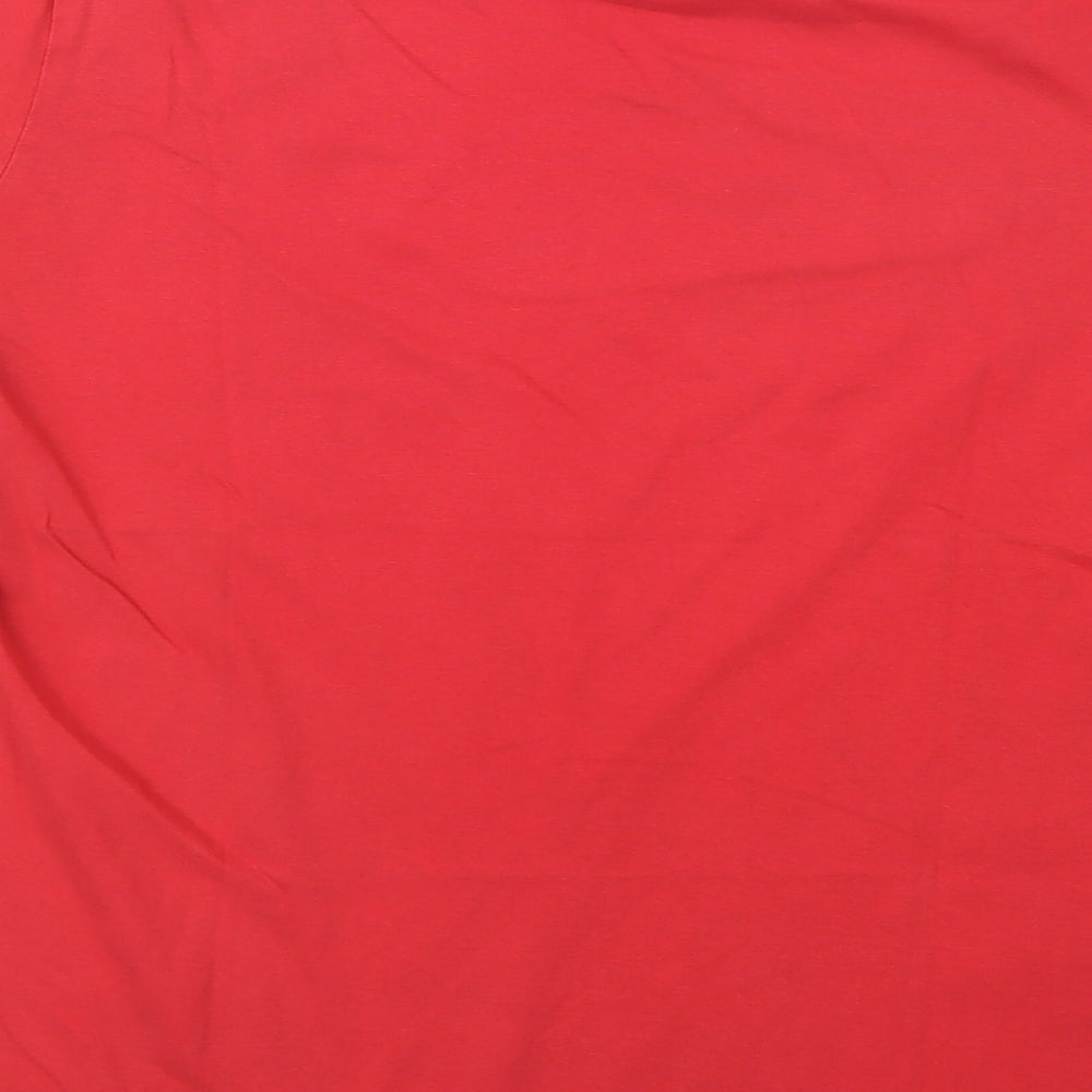 Dunnes Stores Mens Red Cotton T-Shirt Size S Round Neck - My Way Or The Highway
