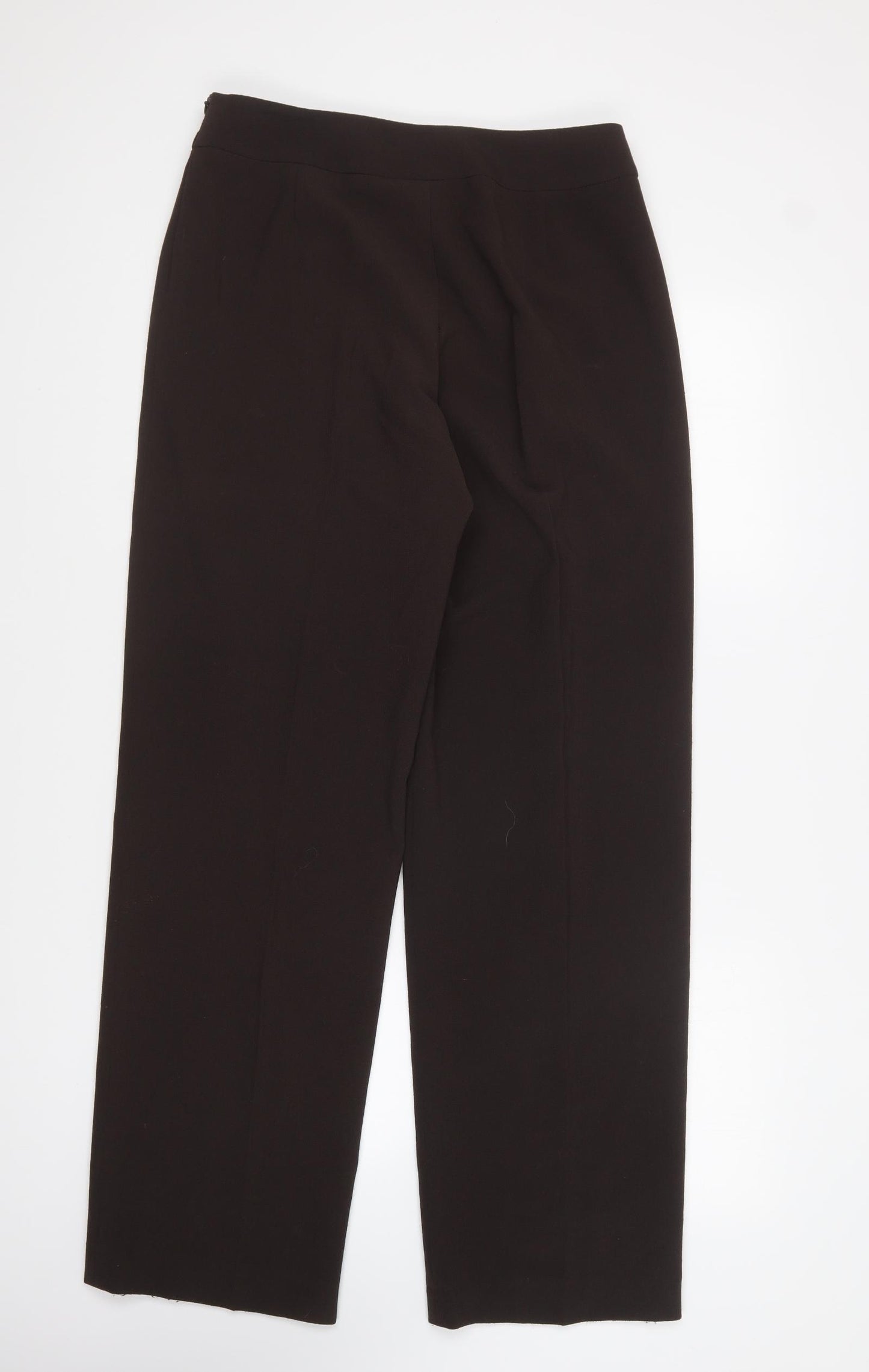Alex & Co Womens Brown Polyester Trousers Size 12 L29 in Regular Zip