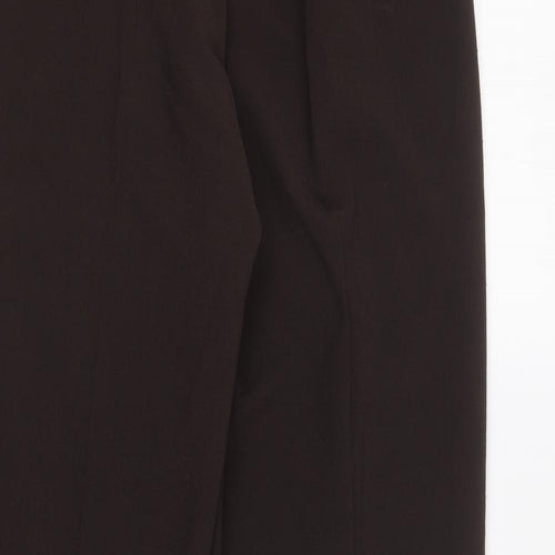 Alex & Co Womens Brown Polyester Trousers Size 12 L29 in Regular Zip