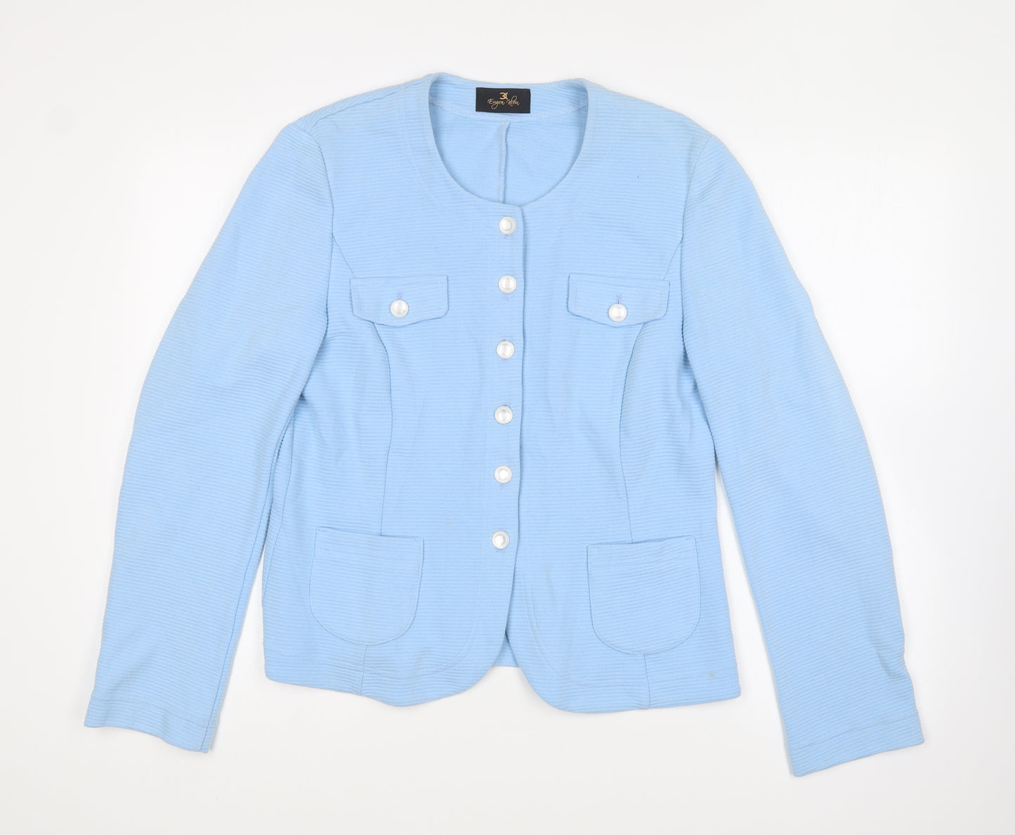Eugenia Kim Womens Blue Jacket Size 14 Button