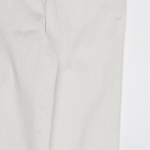 Denim & Co. Womens White Cotton Skinny Jeans Size 8 L28 in Regular Button