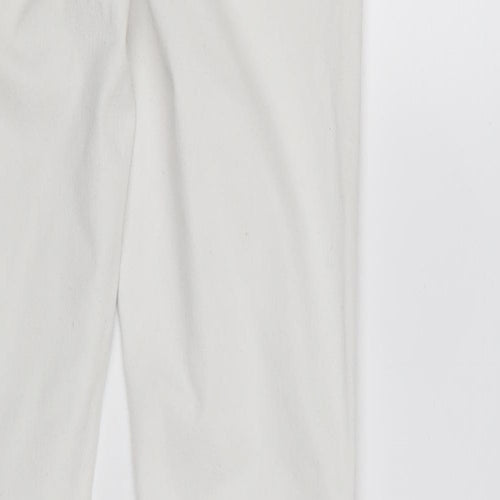 Denim & Co. Womens White Cotton Skinny Jeans Size 8 L28 in Regular Button