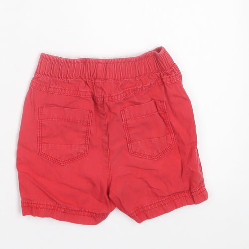 George Boys Red Cotton Cropped Trousers Size 12-18 Months Tie - Shorts