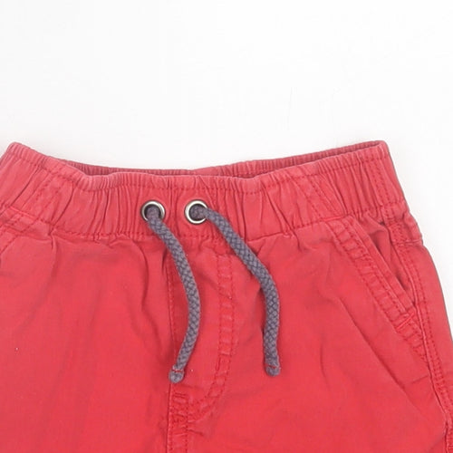 George Boys Red Cotton Cropped Trousers Size 12-18 Months Tie - Shorts