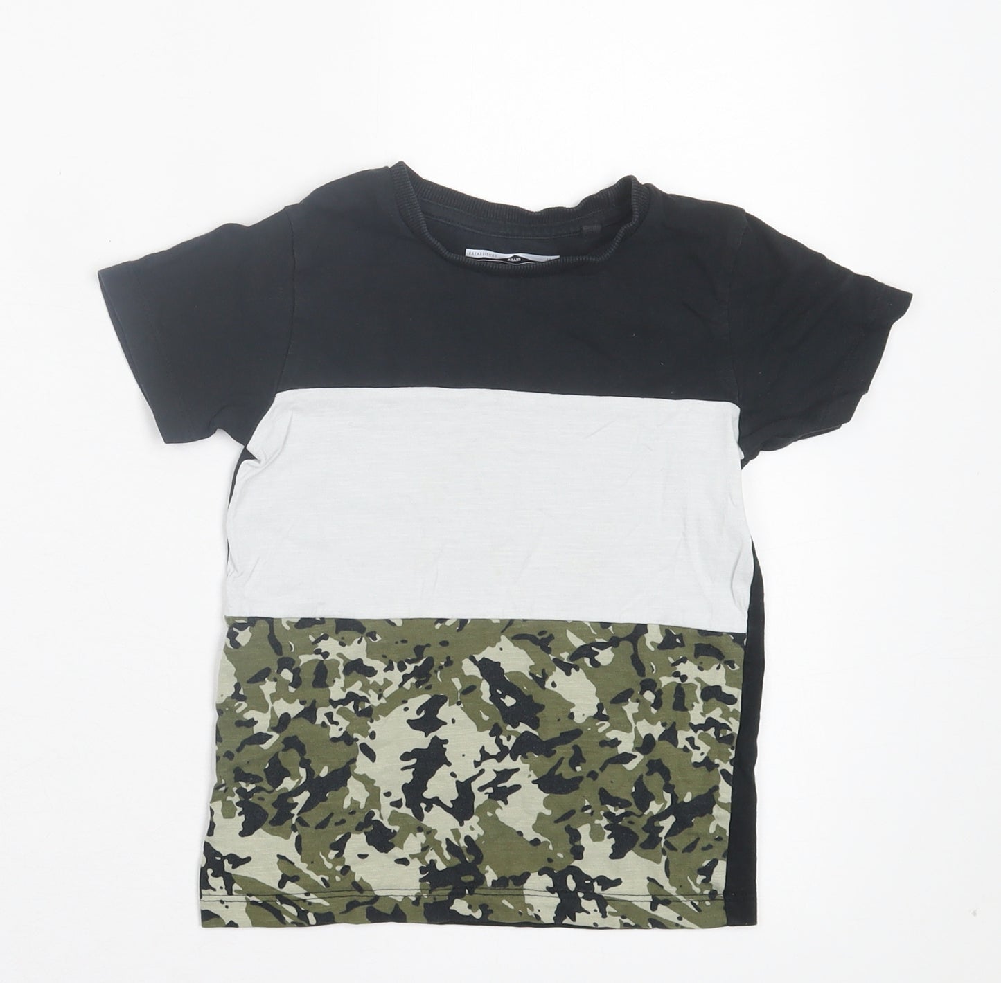 NEXT Boys Multicoloured Camouflage Cotton Basic T-Shirt Size 3-4 Years Crew Neck Pullover