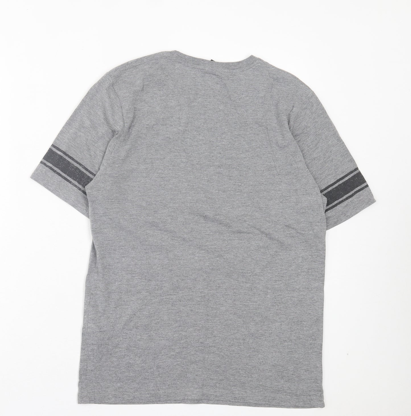Topman Mens Grey Polyester T-Shirt Size M Crew Neck - Bat Man