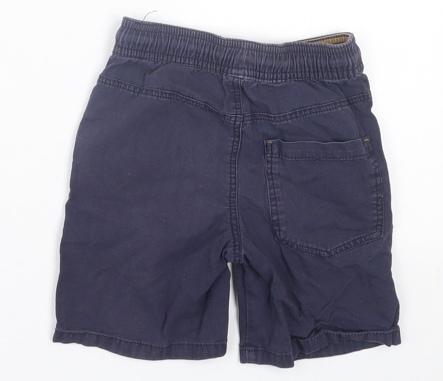 Denim & Co. Boys Blue Cotton Chino Shorts Size 2-3 Years Regular Drawstring