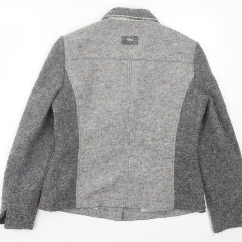 Kristen Womens Grey Jacket Size 14 Zip