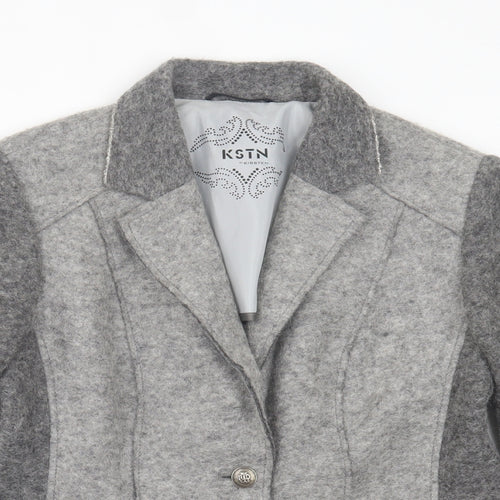 Kristen Womens Grey Jacket Size 14 Zip