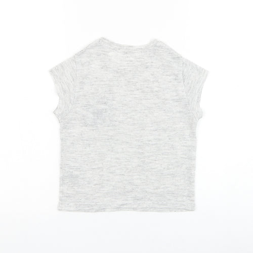 New Look Girls Grey Viscose Basic T-Shirt Size 10-11 Years Round Neck Pullover - Brooklyn New York
