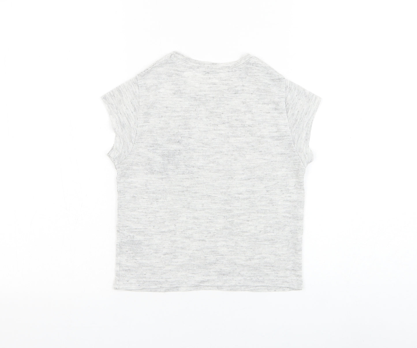 New Look Girls Grey Viscose Basic T-Shirt Size 10-11 Years Round Neck Pullover - Brooklyn New York