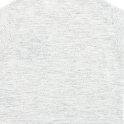 New Look Girls Grey Viscose Basic T-Shirt Size 10-11 Years Round Neck Pullover - Brooklyn New York