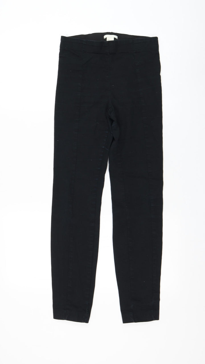 H&M Womens Black Cotton Skinny Jeans Size 8 L28 in Regular
