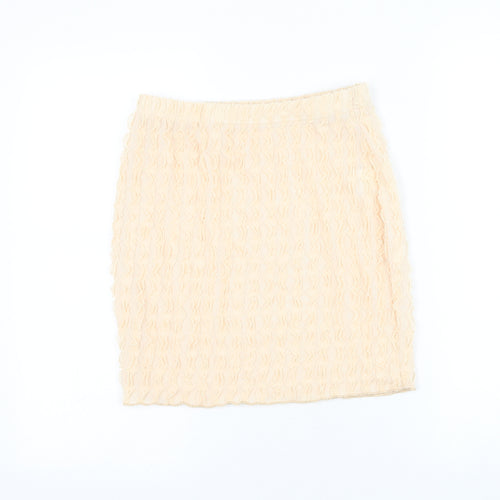SheIn Womens Beige Polyester Straight & Pencil Skirt Size S