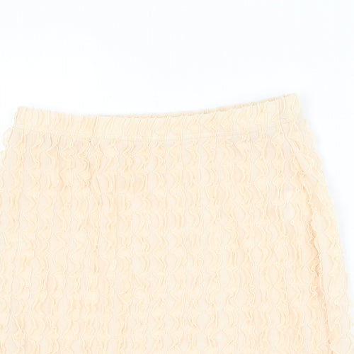 SheIn Womens Beige Polyester Straight & Pencil Skirt Size S