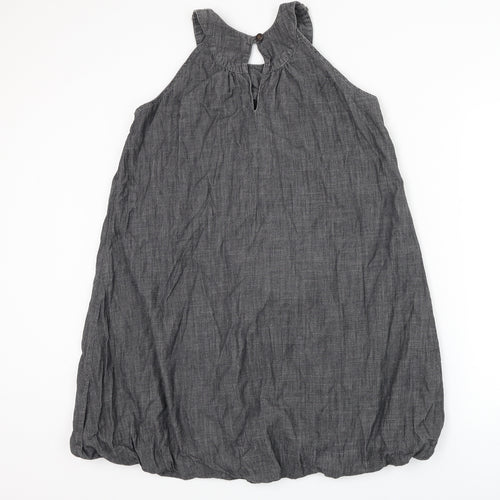 NEXT Womens Grey Cotton Shift Size 12 Round Neck Pullover
