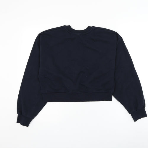 Primark Womens Blue Cotton Pullover Sweatshirt Size 6 Pullover - Cropped