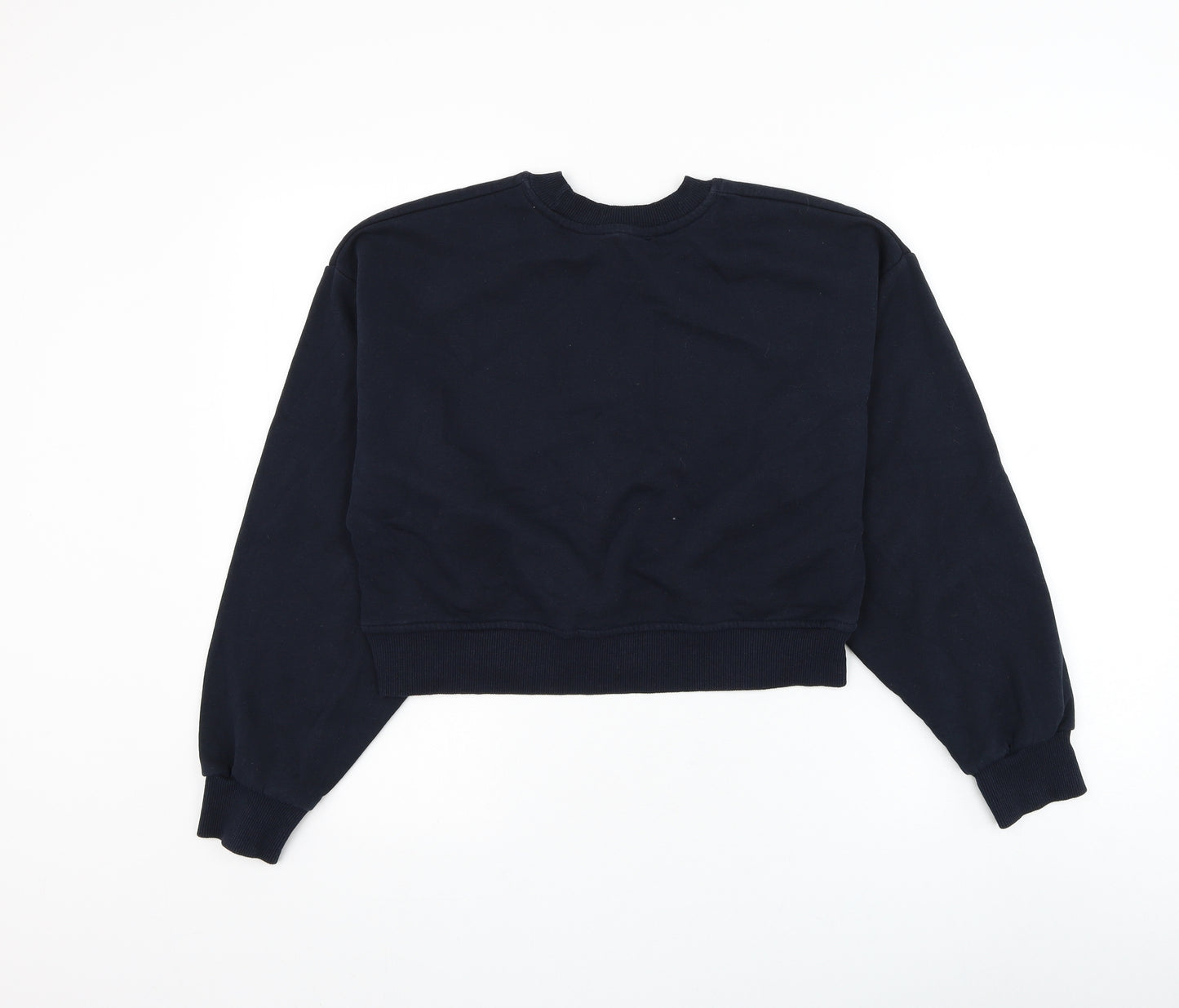 Primark Womens Blue Cotton Pullover Sweatshirt Size 6 Pullover - Cropped