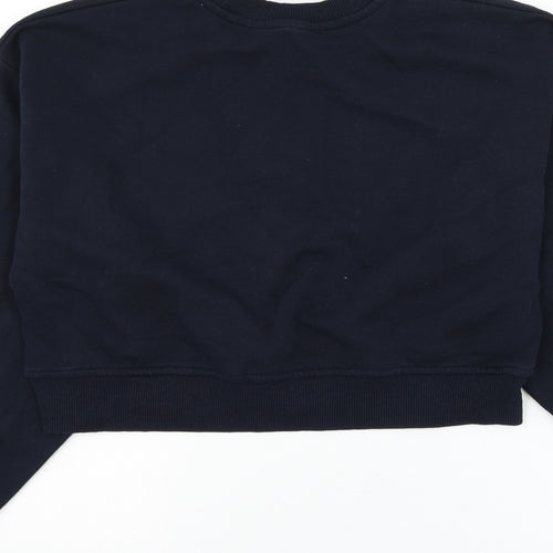 Primark Womens Blue Cotton Pullover Sweatshirt Size 6 Pullover - Cropped