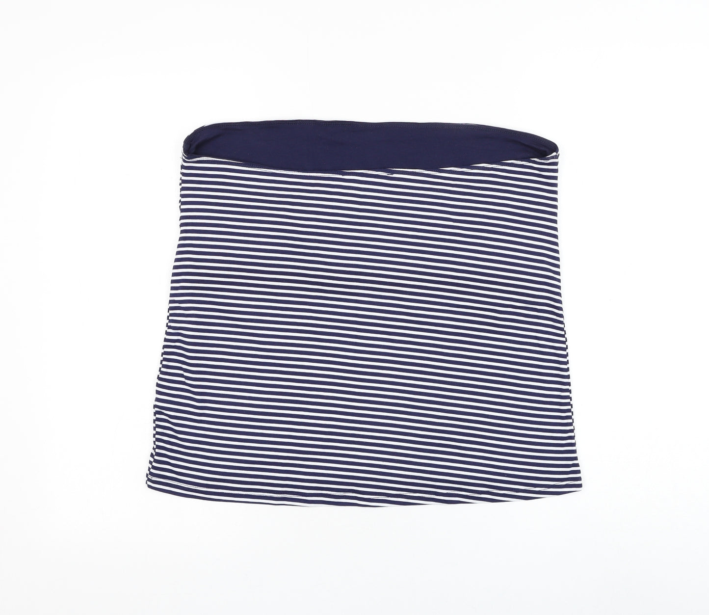 George Womens Blue Striped Cotton Basic Tank Size 18 Off the Shoulder