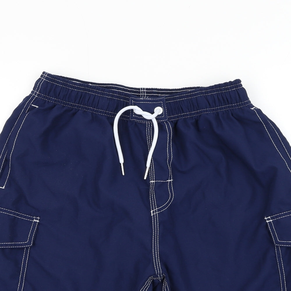 Milankerr Mens Blue Polyester Sweat Shorts Size M L9 in Regular Drawstring - Swimwear