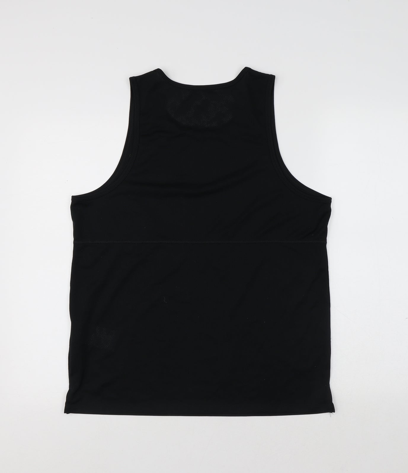 Nike Mens Black Polyester Basic Tank Size L Round Neck