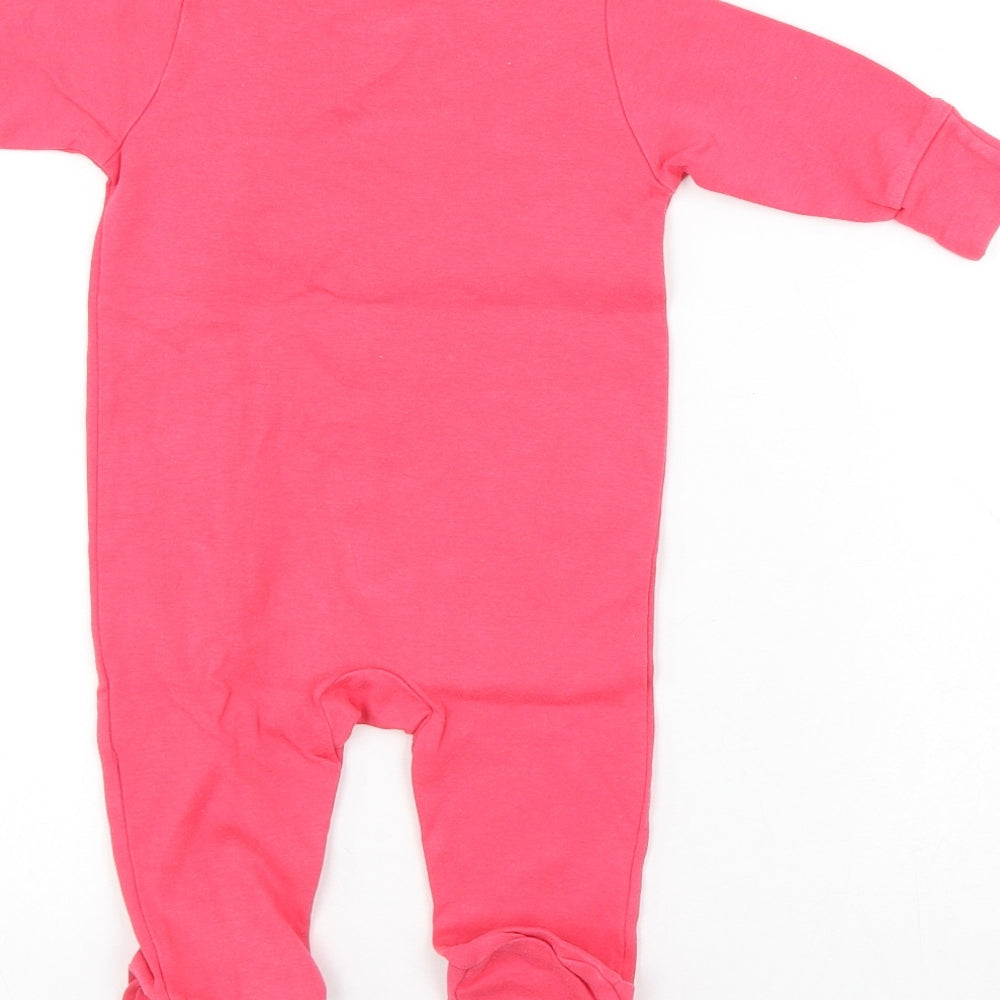 NEXT Girls Pink Geometric Polyester Kaftan Bodysuit Size 12-18 Months Snap - Sheep
