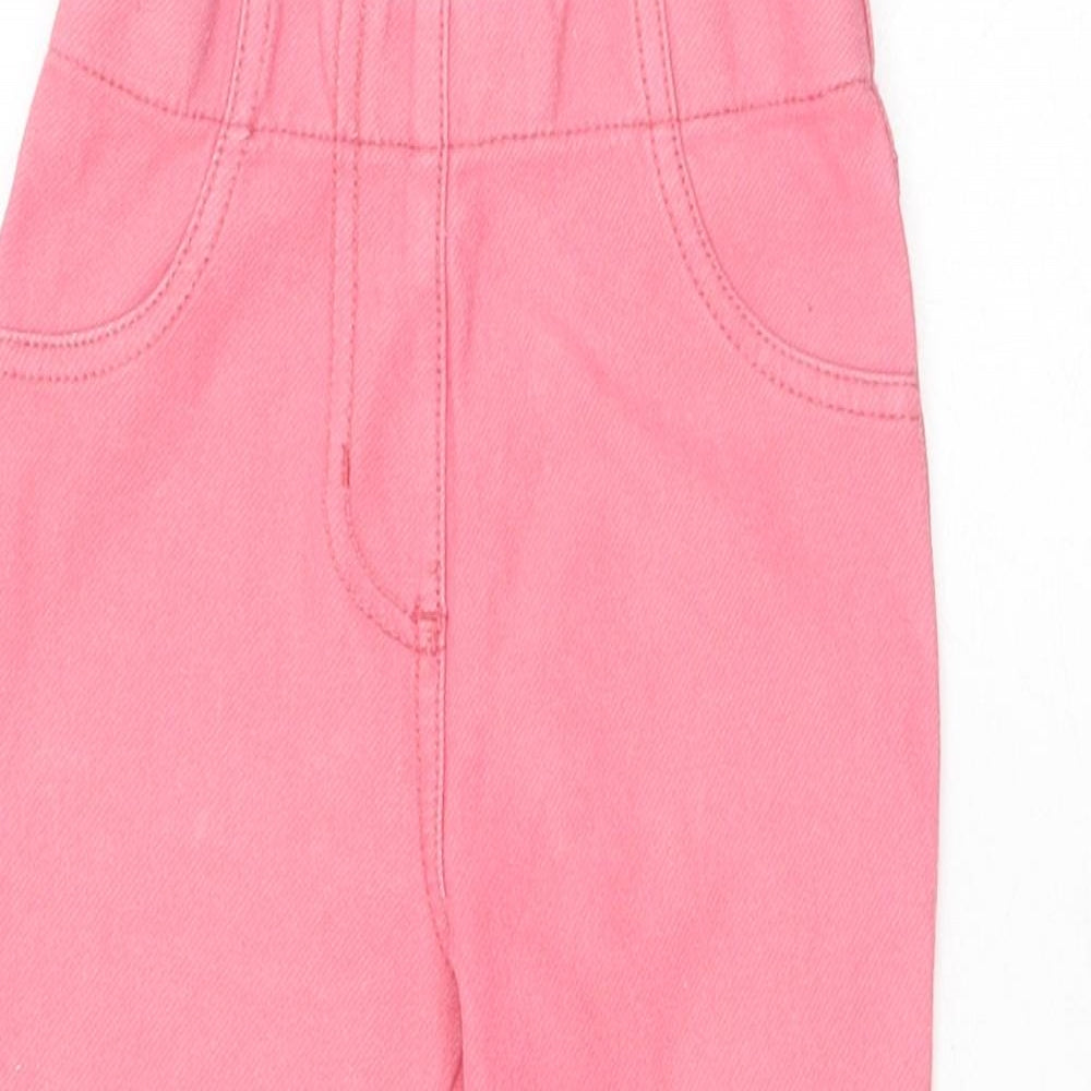 NEXT Girls Pink Cotton Capri Jeans Size 18 Months