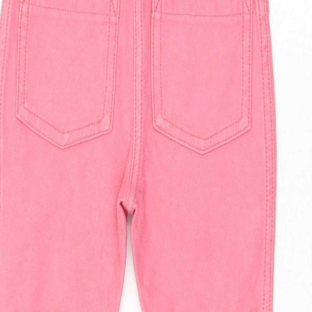 NEXT Girls Pink Cotton Capri Jeans Size 18 Months