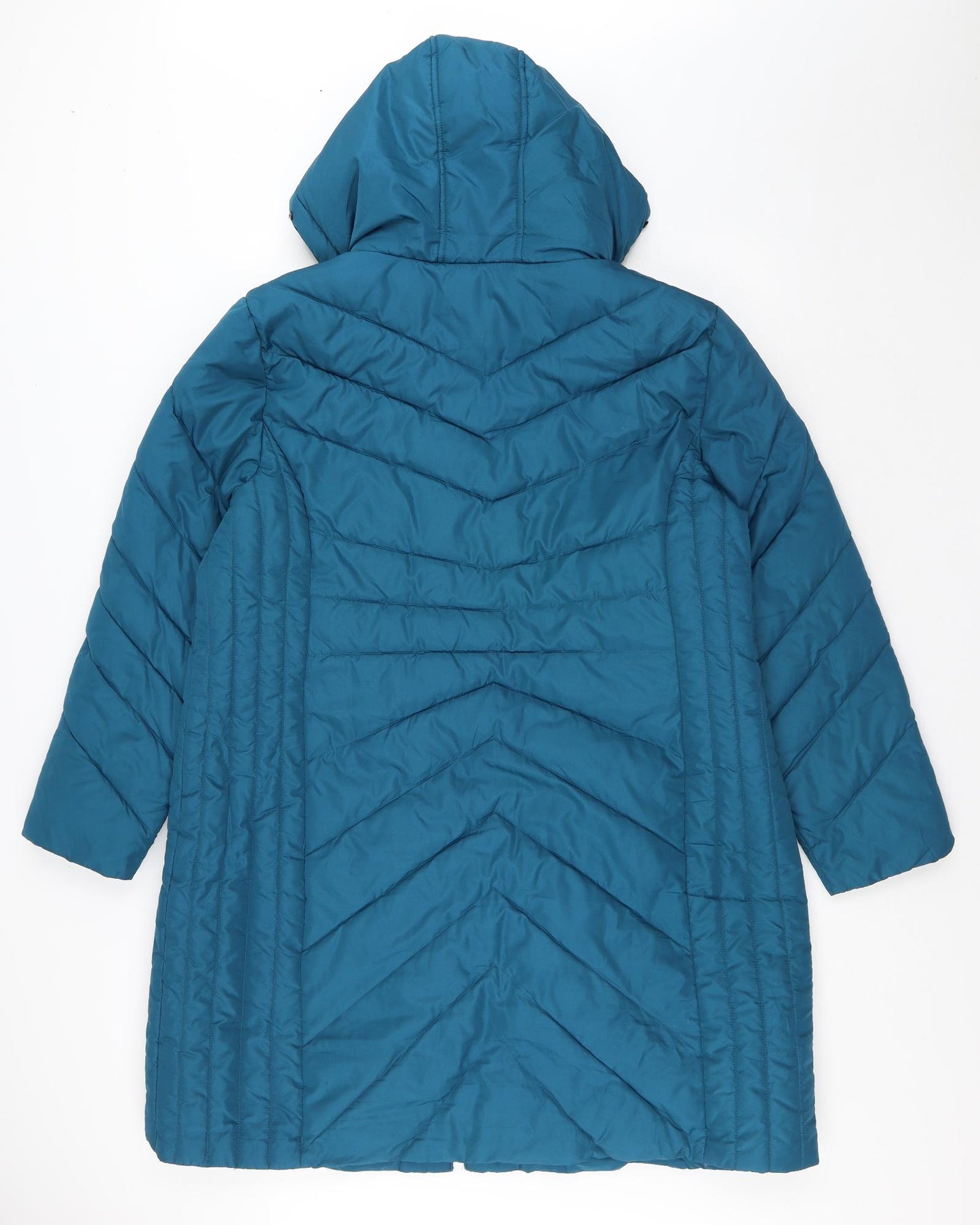 Bonmarché Womens Blue Quilted Coat Size 20 Zip