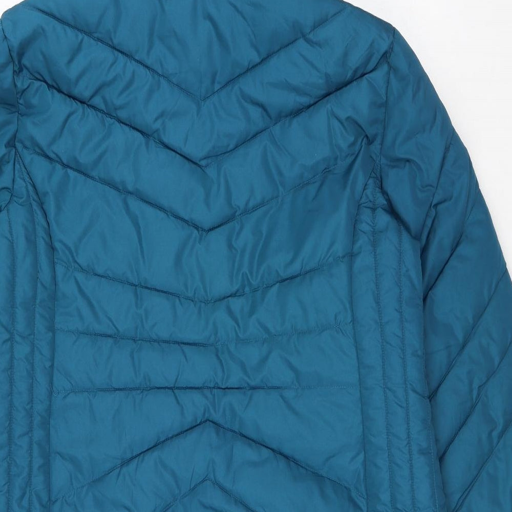Bonmarché Womens Blue Quilted Coat Size 20 Zip